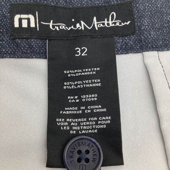 Travis Mathew Mens Golf Shorts Blue Size 32 - Picture 6 of 7